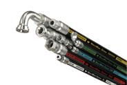 A bouquet of Eaton hydraulic hose assemblies